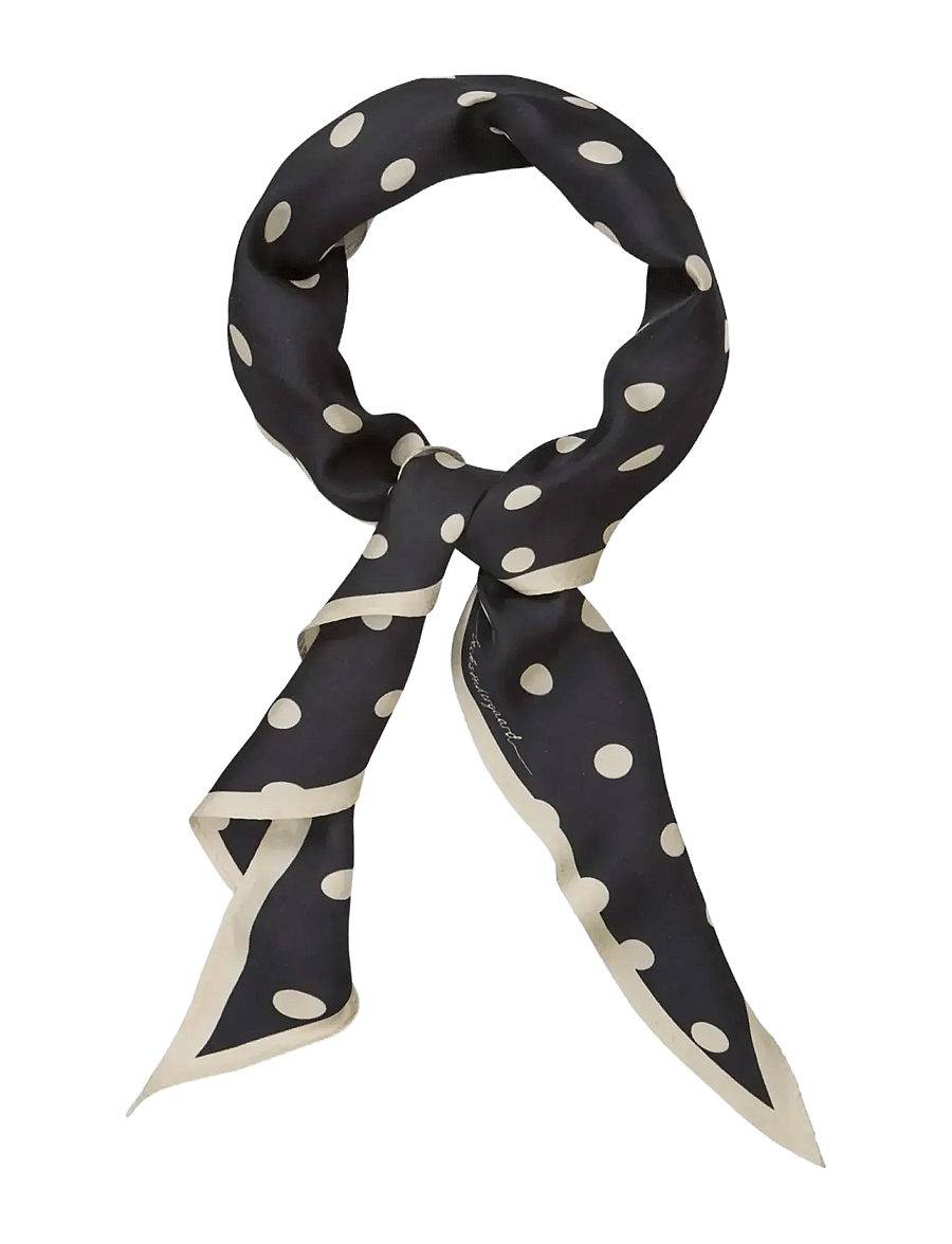 Becksöndergaard - Polka Triangle Sia Scarf - lightweight scarves - black - 2