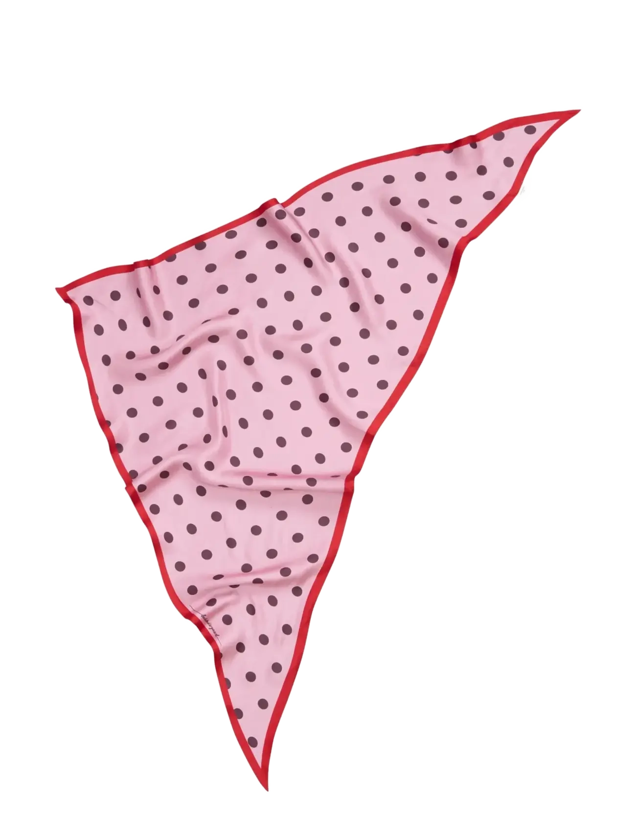 Polka Triangle Sia Scarf - PINK NECTAR