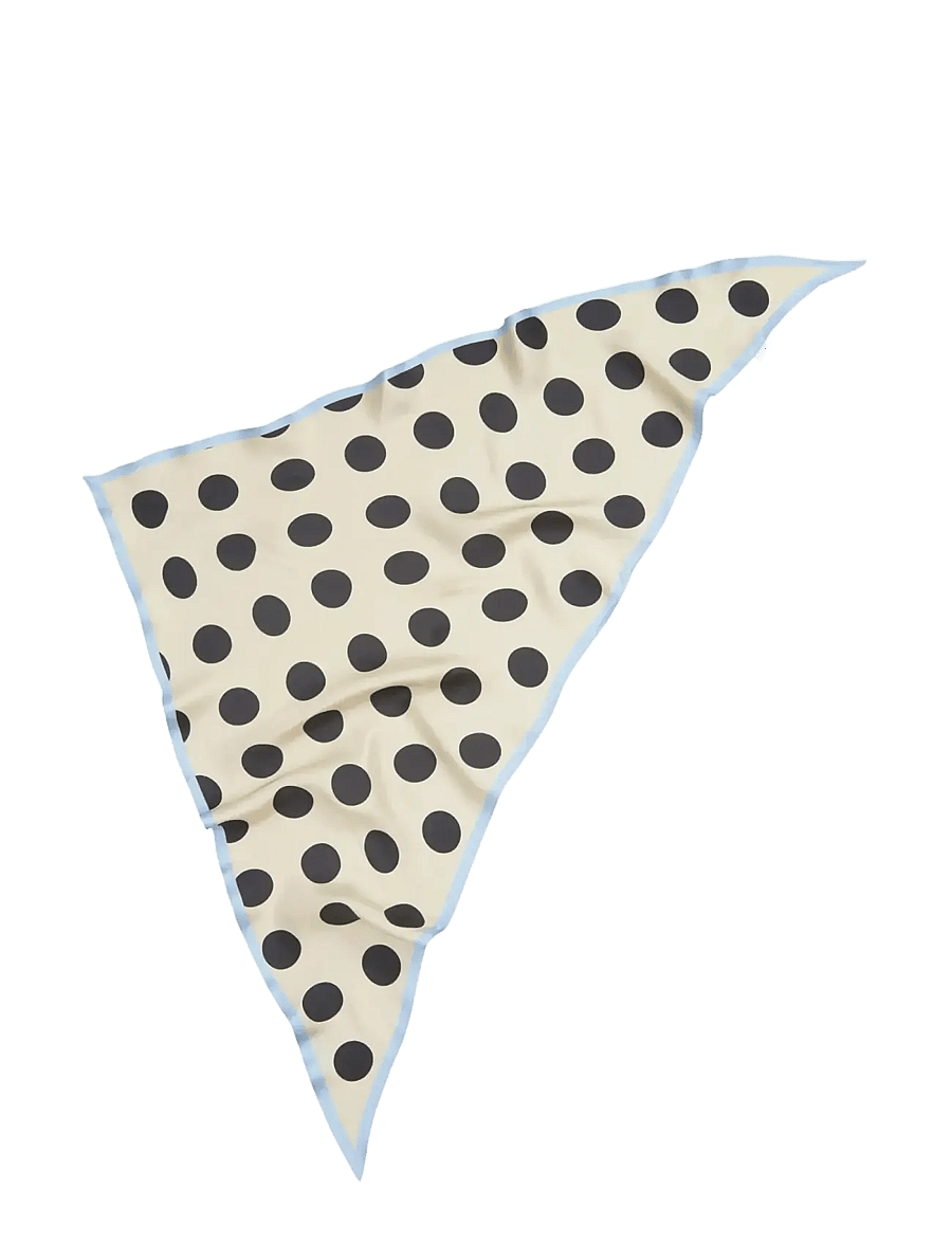Becksöndergaard - Maxi Polka Triangle Sia Scarf - kerged sallid - birch white - 1