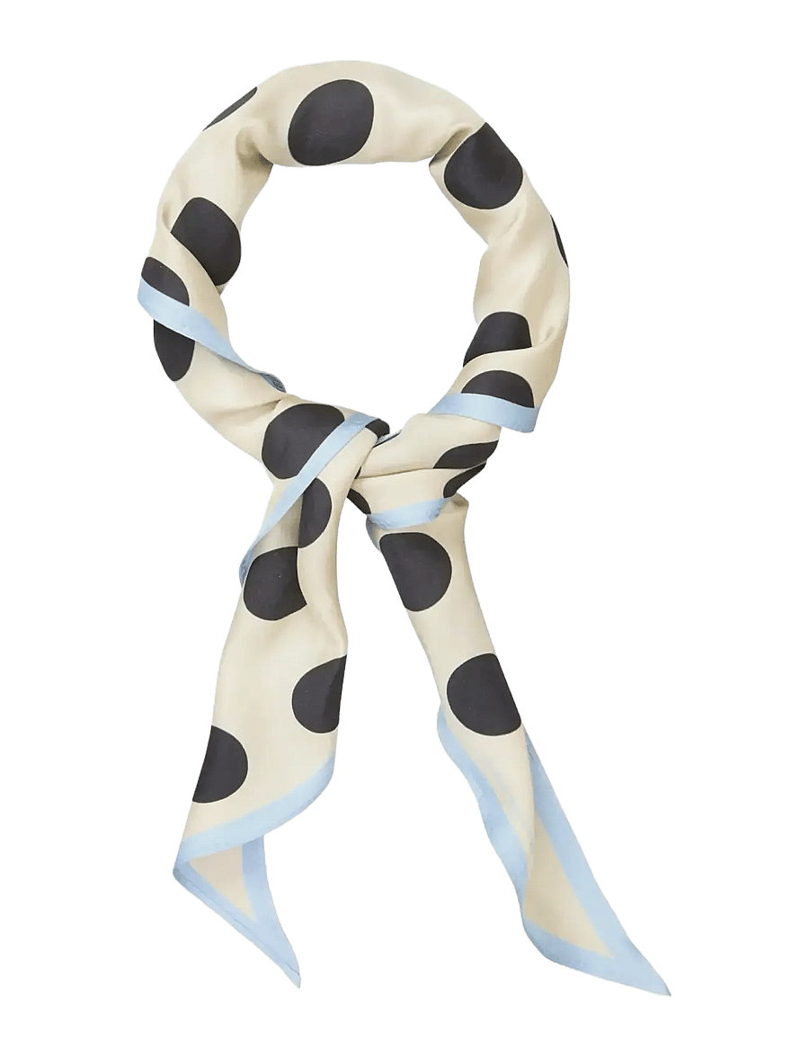 Becksöndergaard - Maxi Polka Triangle Sia Scarf - kerged sallid - birch white - 2