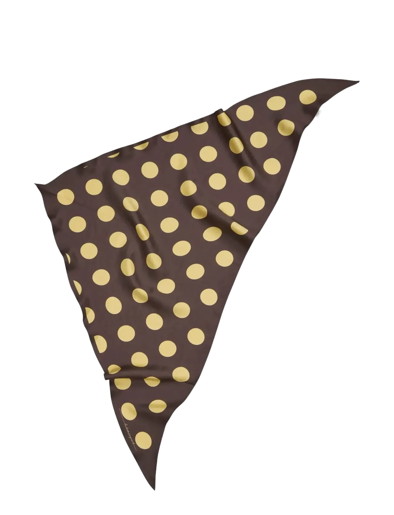 Becksöndergaard Maxi Polka Triangle Sia Scarf - BECKSÖNDERGAARD - HOT FUDGE BROWN / brown