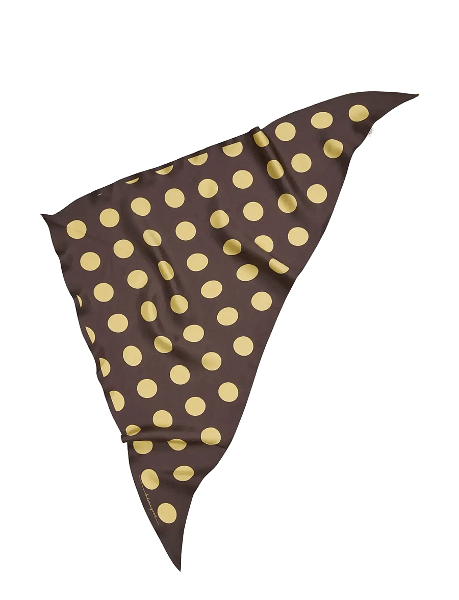 Becksöndergaard - Maxi Polka Triangle Sia Scarf - kerged sallid - hot fudge brown - 0