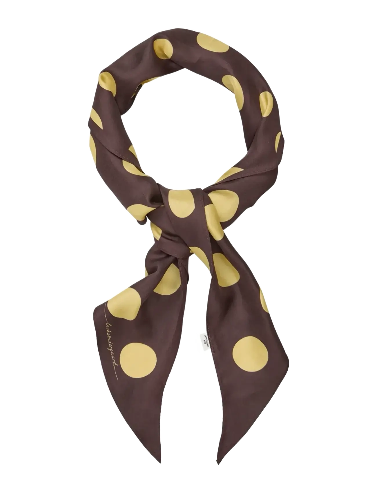 Becksöndergaard - Maxi Polka Triangle Sia Scarf - lightweight scarves - hot fudge brown - 1