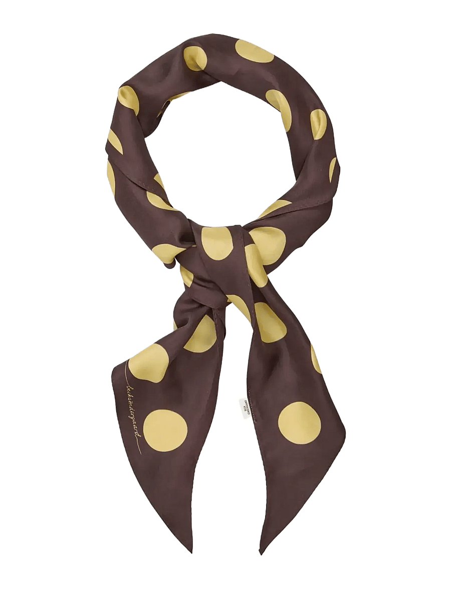 Becksöndergaard - Maxi Polka Triangle Sia Scarf - kerged sallid - hot fudge brown - 1
