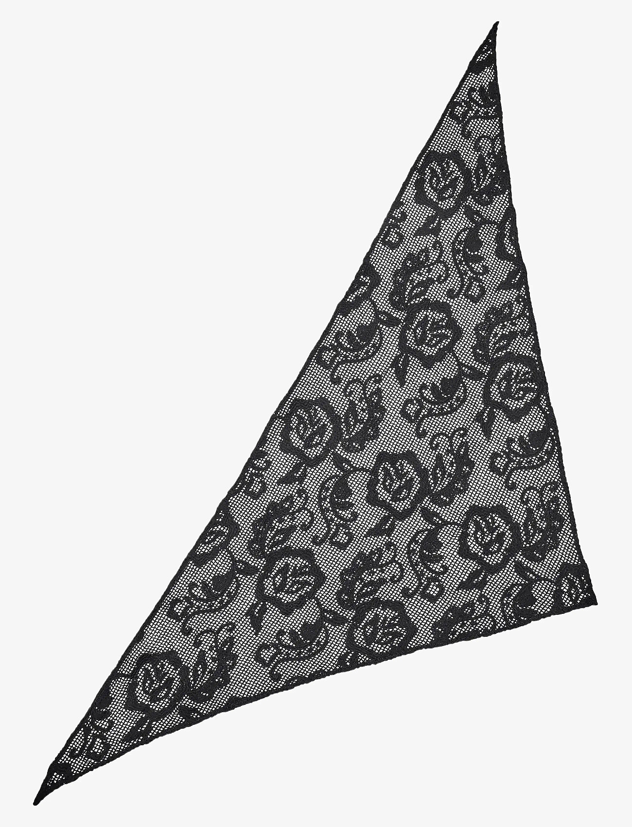 Becksöndergaard - Croflora Triangle Scarf - sjalar - black - 0