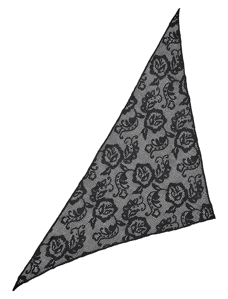 Becksöndergaard - Croflora Triangle Scarf - sjalar - black - 0