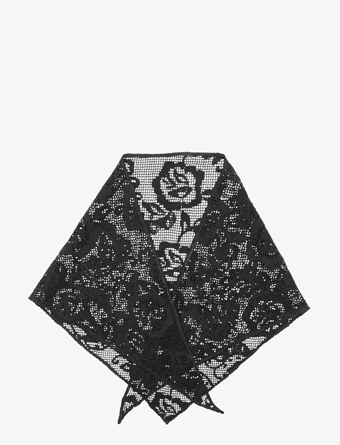 Becksöndergaard - Croflora Triangle Scarf - sjalar - black - 1