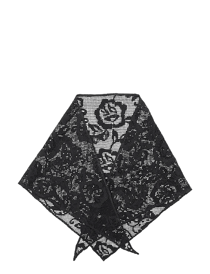 Becksöndergaard - Croflora Triangle Scarf - sjalar - black - 1