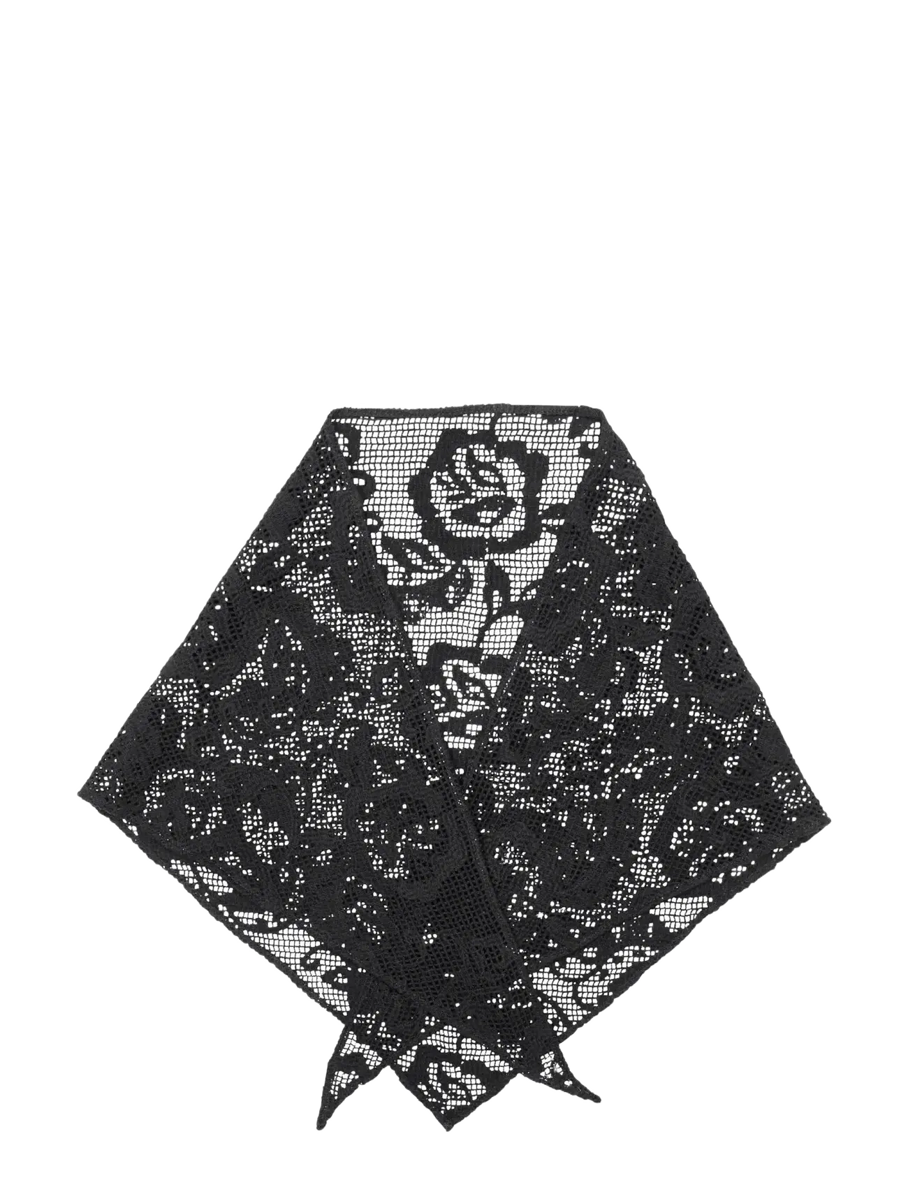 Becksöndergaard - Croflora Triangle Scarf - sjalar - black - 1