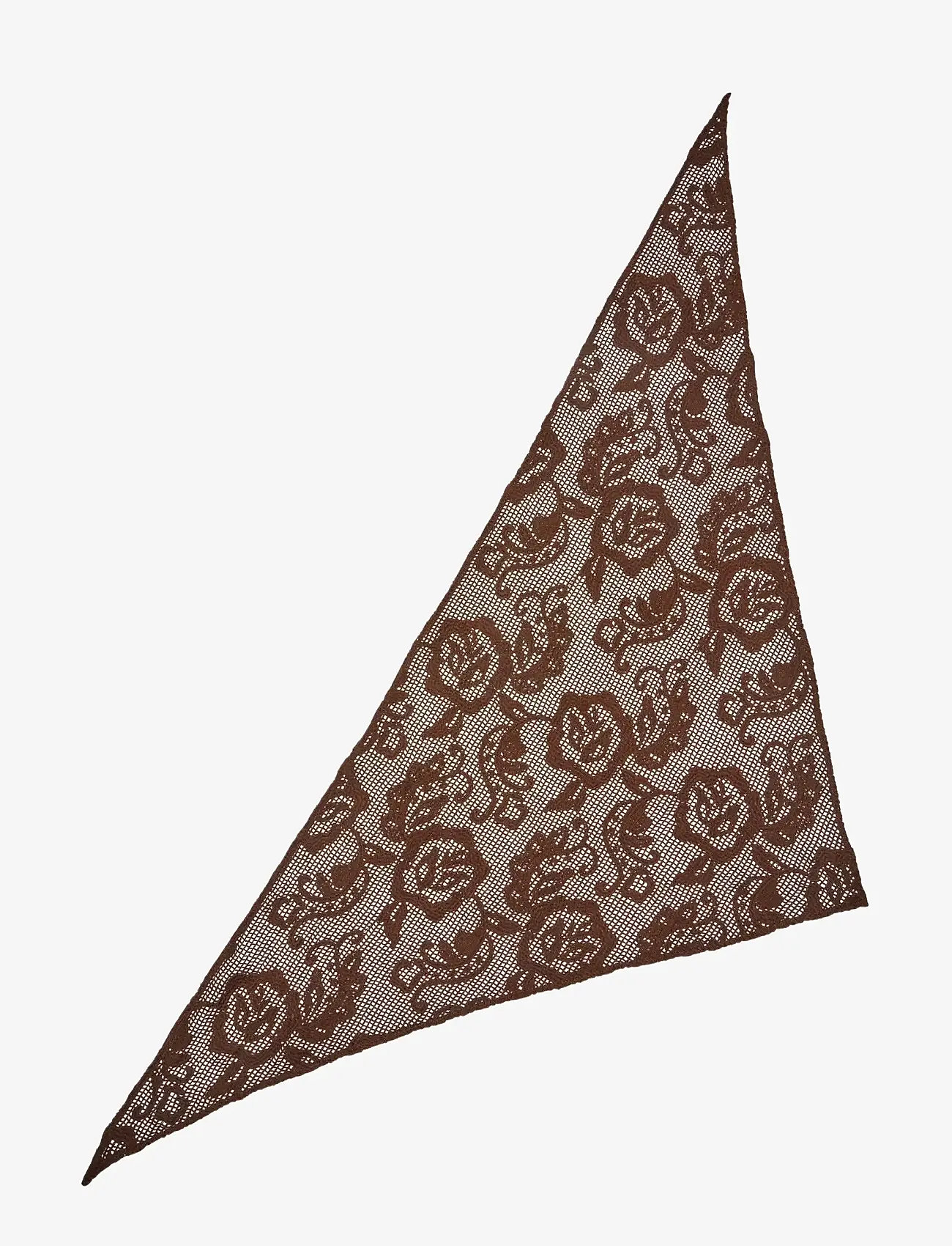 Becksöndergaard - Croflora Triangle Scarf - modetrends - hot fudge brown - 1
