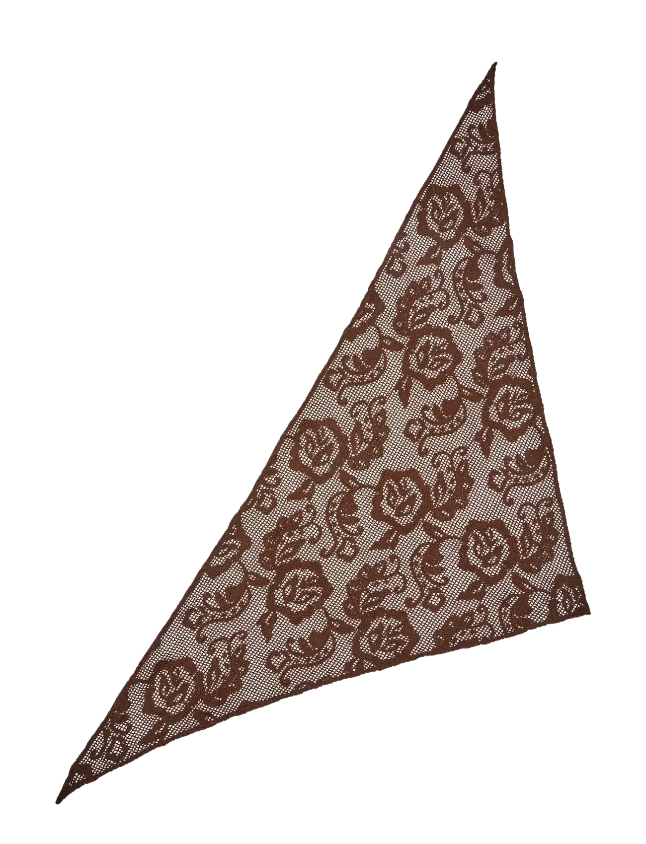 Becksöndergaard Croflora Triangle Scarf - Becksöndergaard - HOT FUDGE BROWN / brown