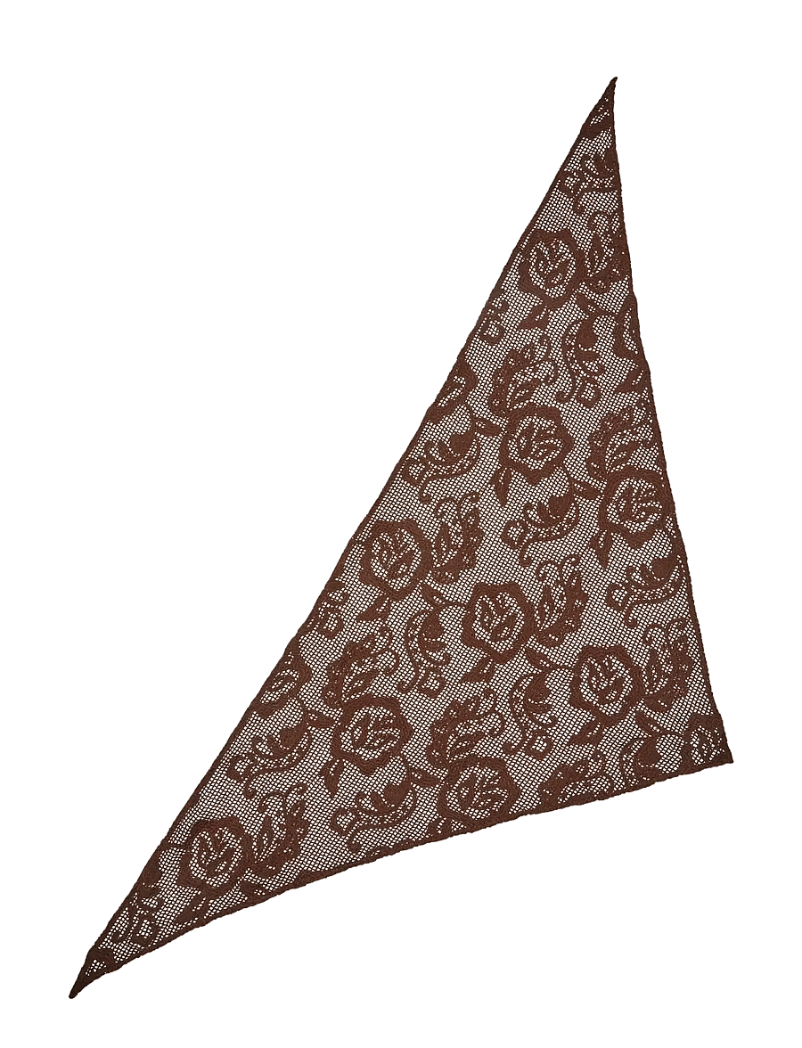 Becksöndergaard - Croflora Triangle Scarf - lightweight scarves - hot fudge brown - 1