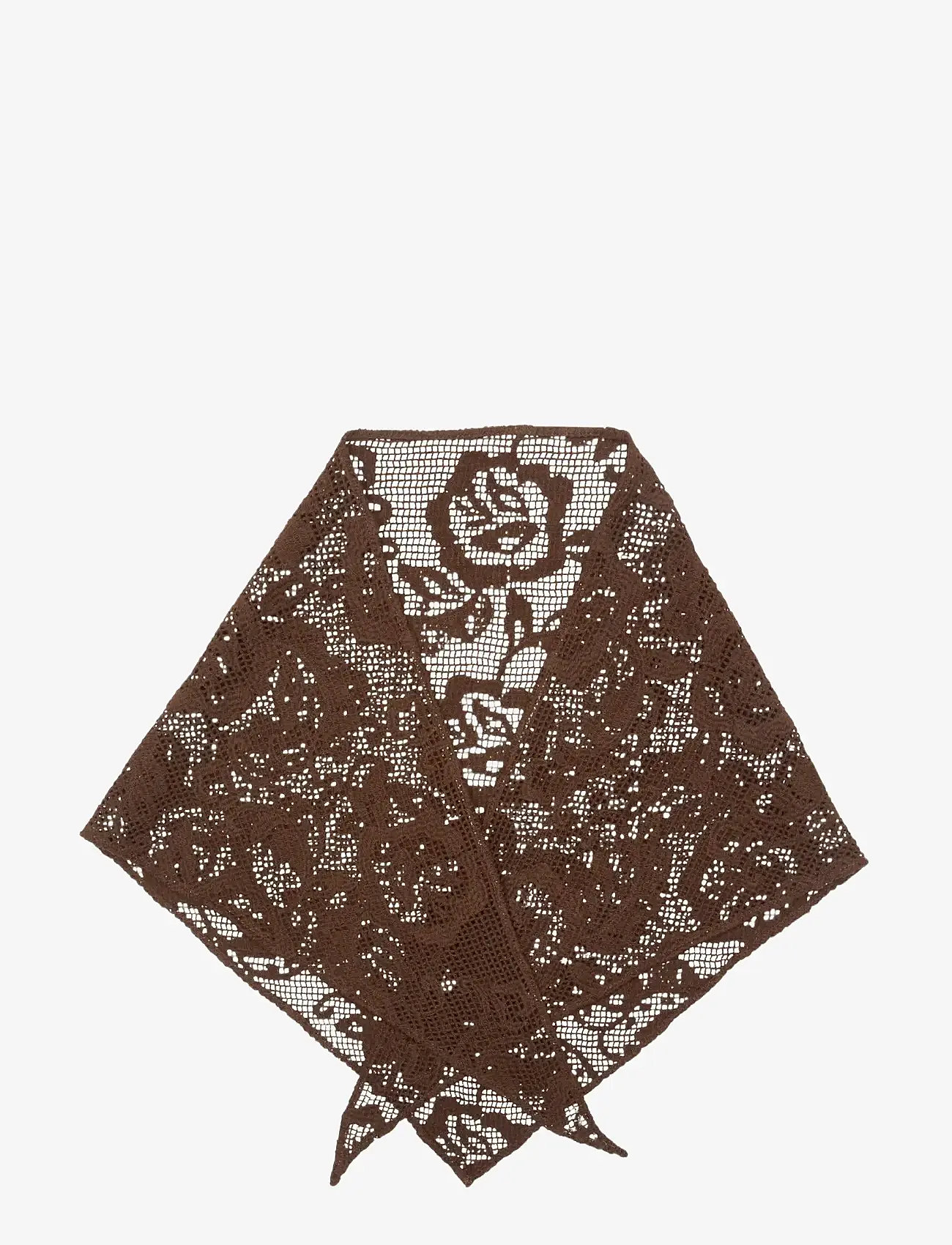 Becksöndergaard - Croflora Triangle Scarf - modetrends - hot fudge brown - 2