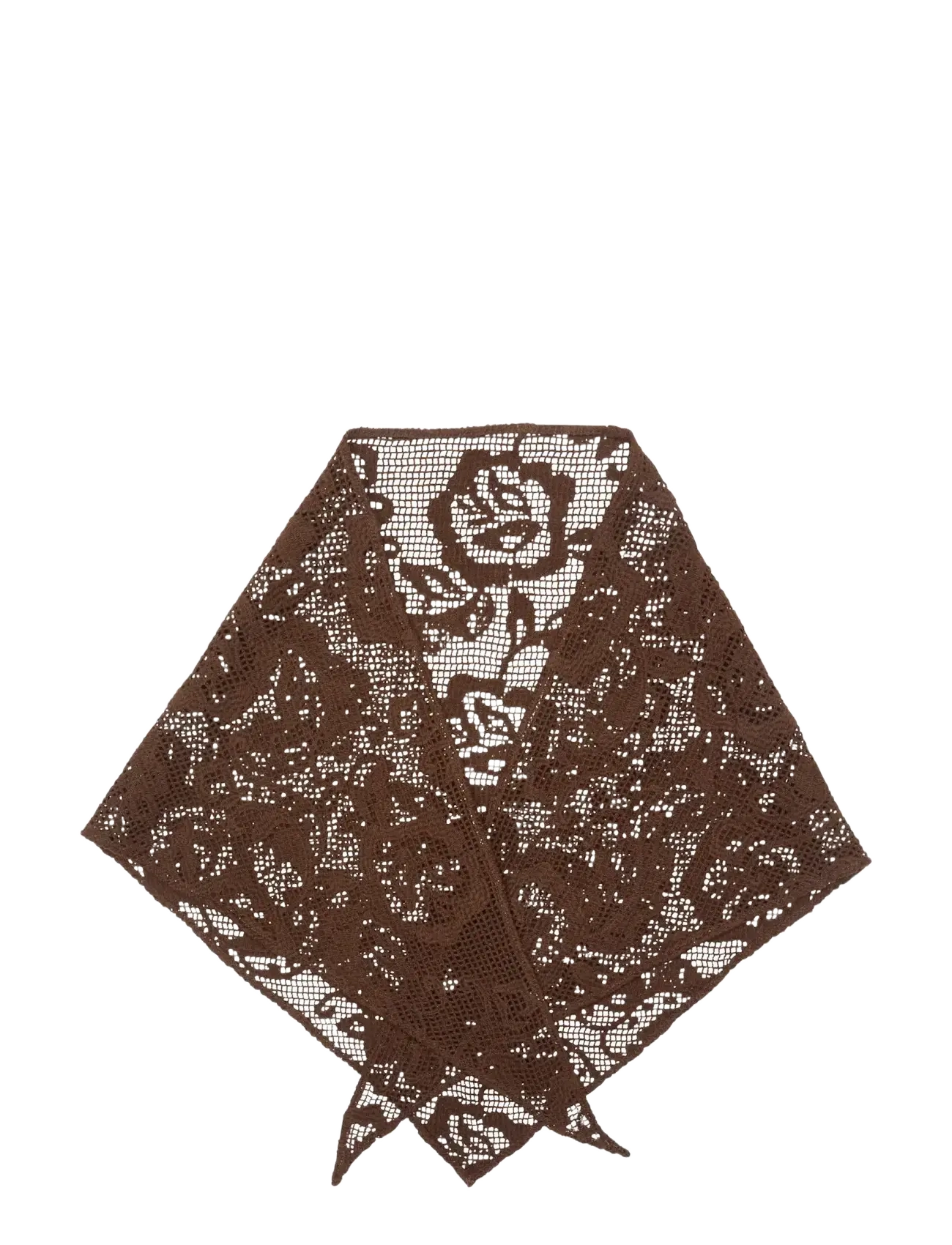 Becksöndergaard - Croflora Triangle Scarf - sjalar - hot fudge brown - 2