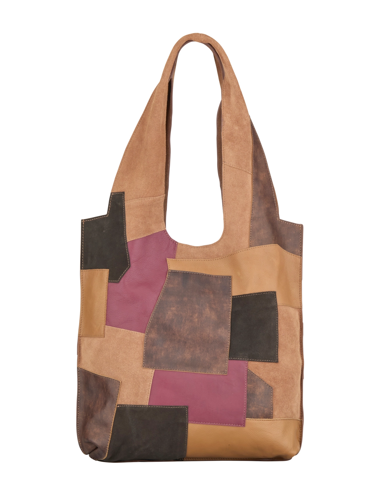 Becksöndergaard Suede Danita Patch Bag - Tasker - MULTI COL. / brown