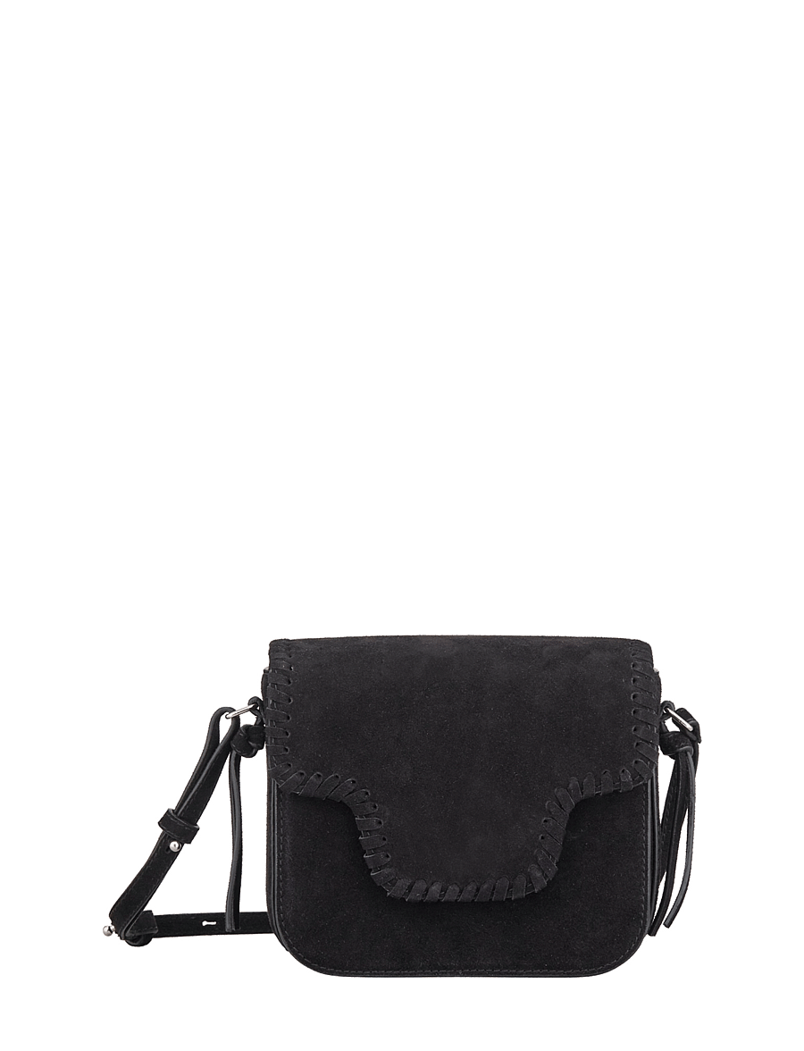 Becksöndergaard - Suede Veg Iris Braid Bag - modetrends - black - 0