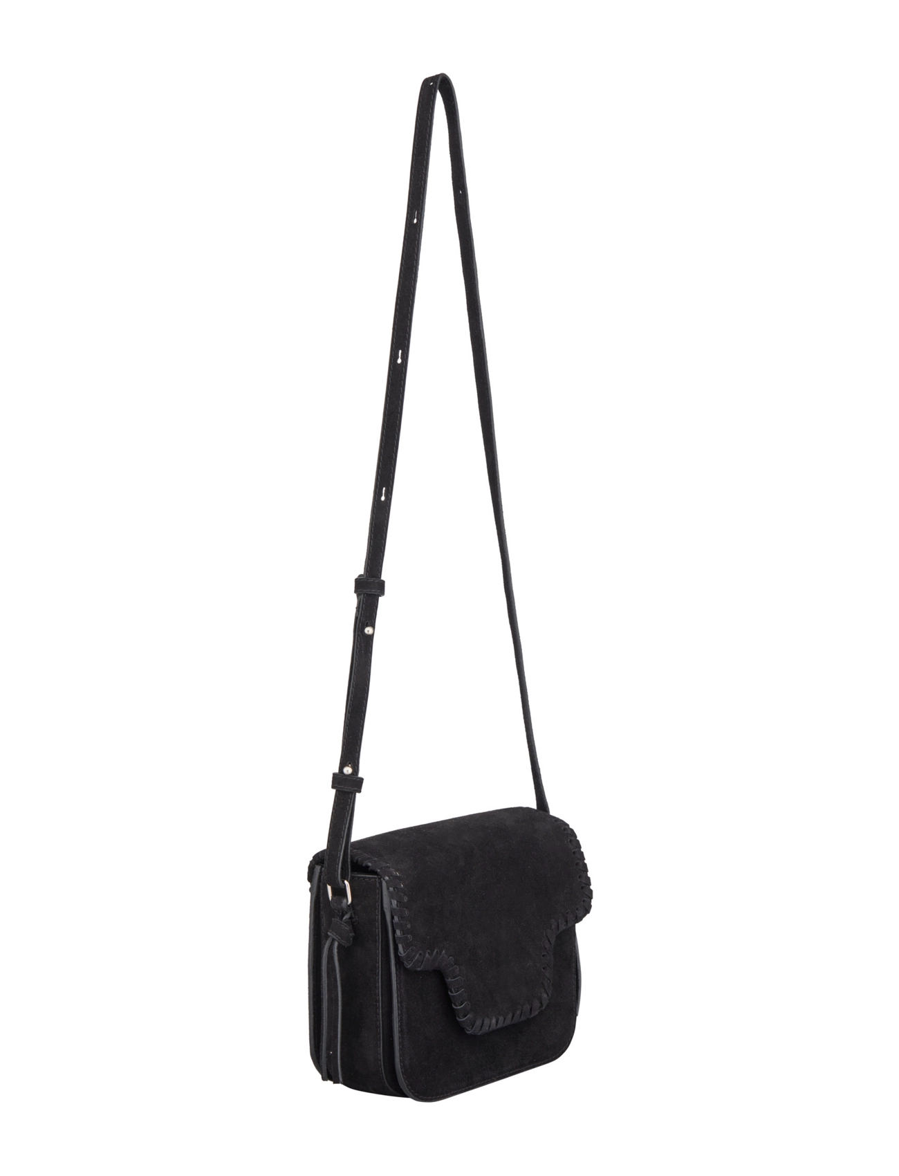 Becksöndergaard - Suede Veg Iris Braid Bag - aksessuaarid - black - 1