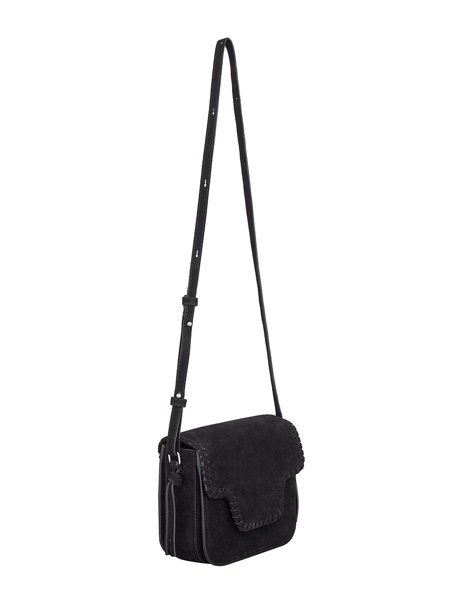 Becksöndergaard - Suede Veg Iris Braid Bag - modetrends - black - 1
