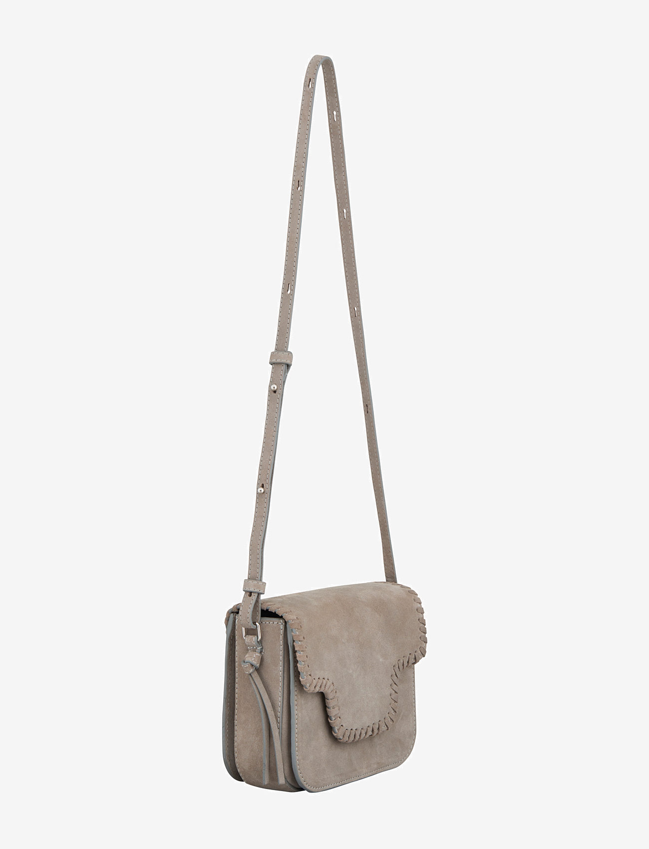Becksöndergaard - Suede Veg Iris Braid Bag - moetrendid - porpoise gray - 1