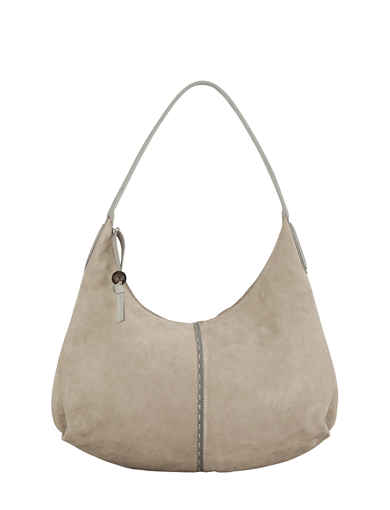 Becksöndergaard - Suede Veg Gema Bag - top handle tasker - porpoise gray - 0