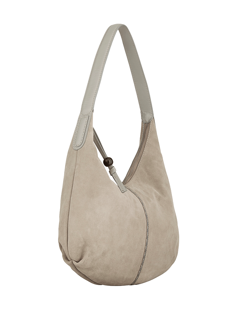 Becksöndergaard - Suede Veg Gema Bag - top handle tasker - porpoise gray - 1