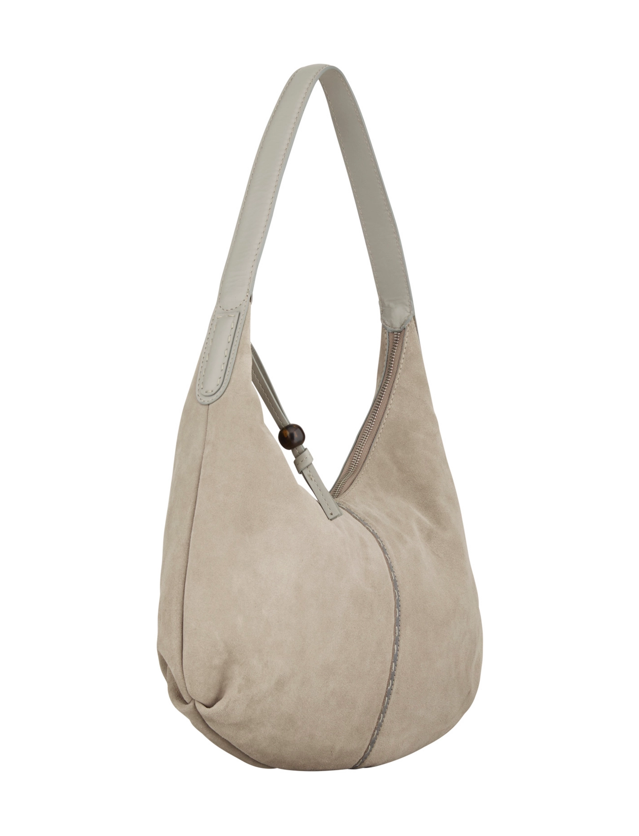 Becksöndergaard - Suede Veg Gema Bag - top handle tasker - porpoise gray - 1
