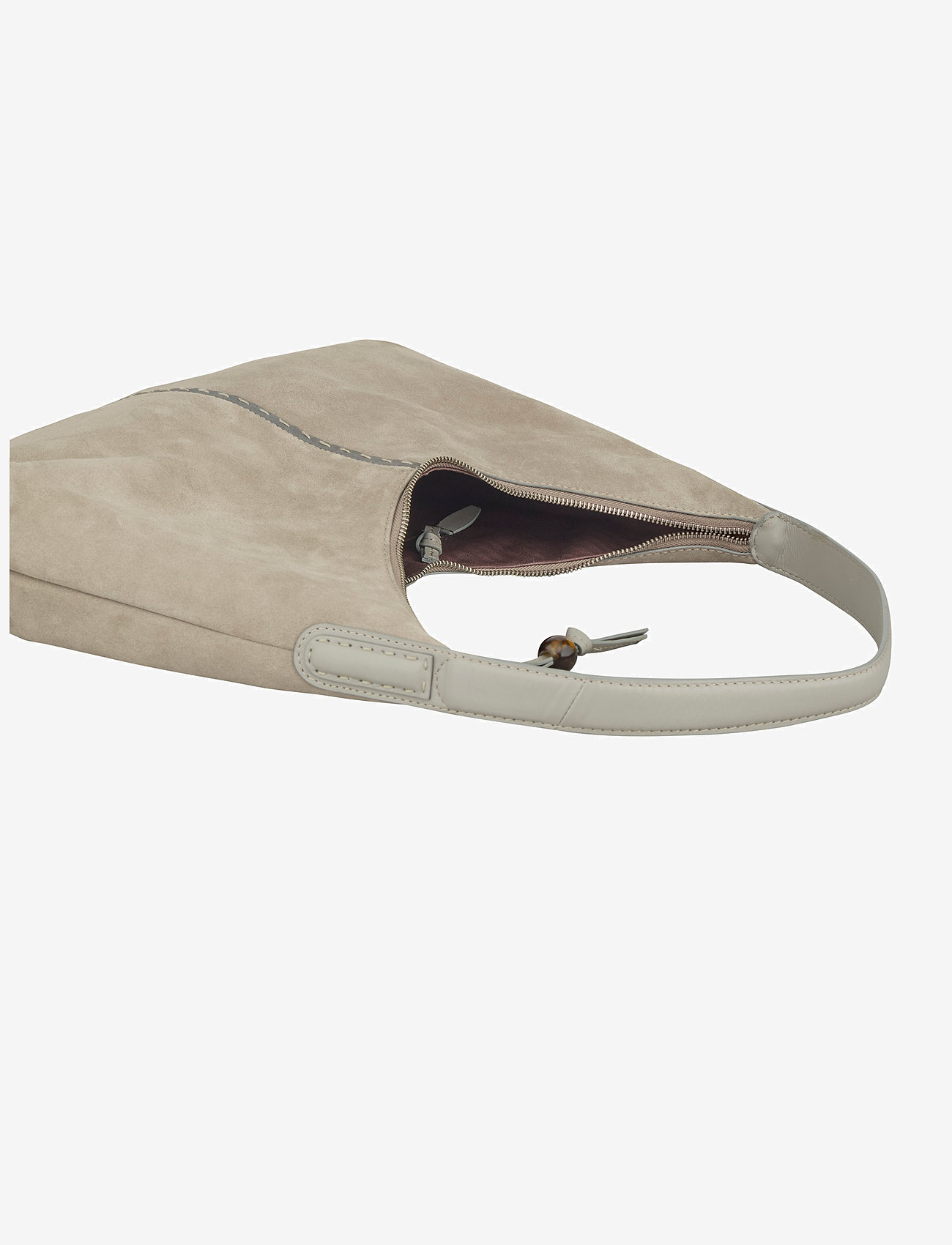 Becksöndergaard - Suede Veg Gema Bag - top handle tasker - porpoise gray - 2