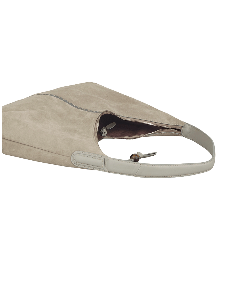 Becksöndergaard - Suede Veg Gema Bag - top handle tasker - porpoise gray - 2