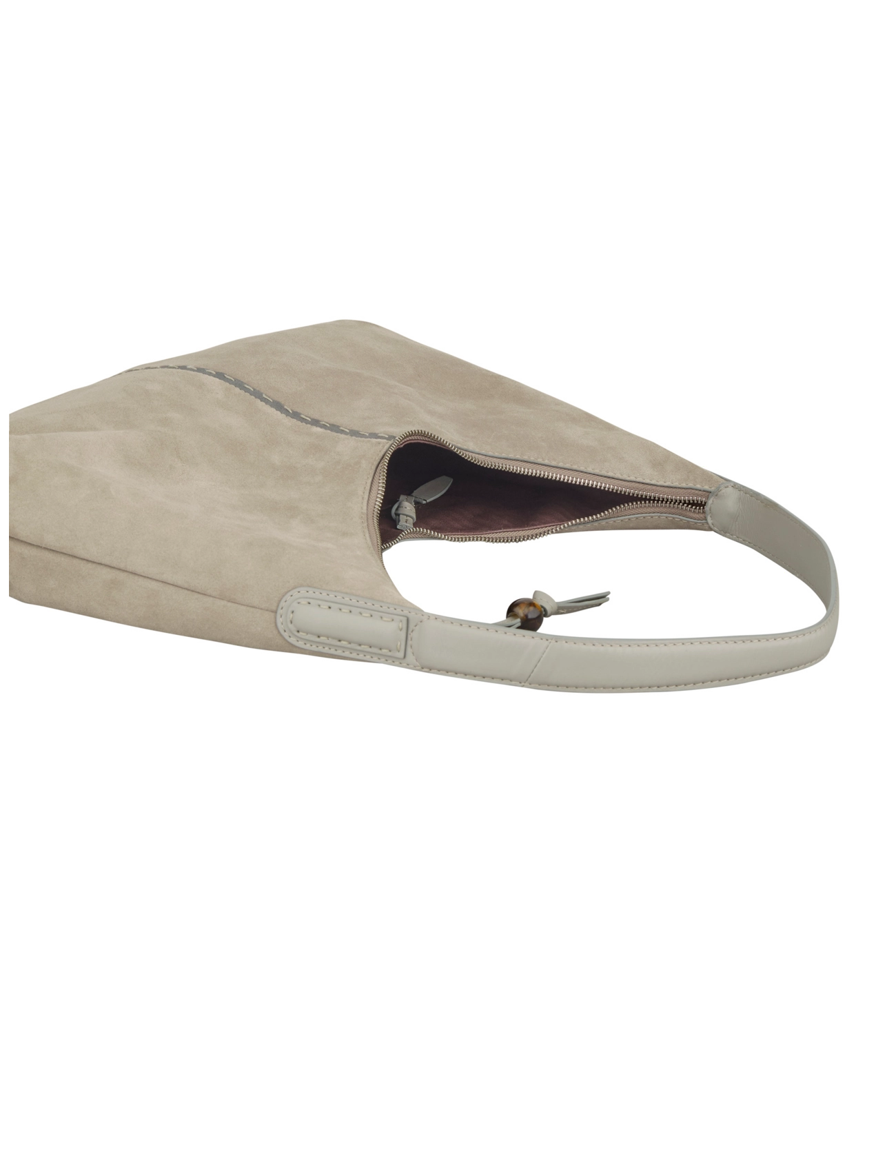 Becksöndergaard - Suede Veg Gema Bag - top handle tasker - porpoise gray - 2
