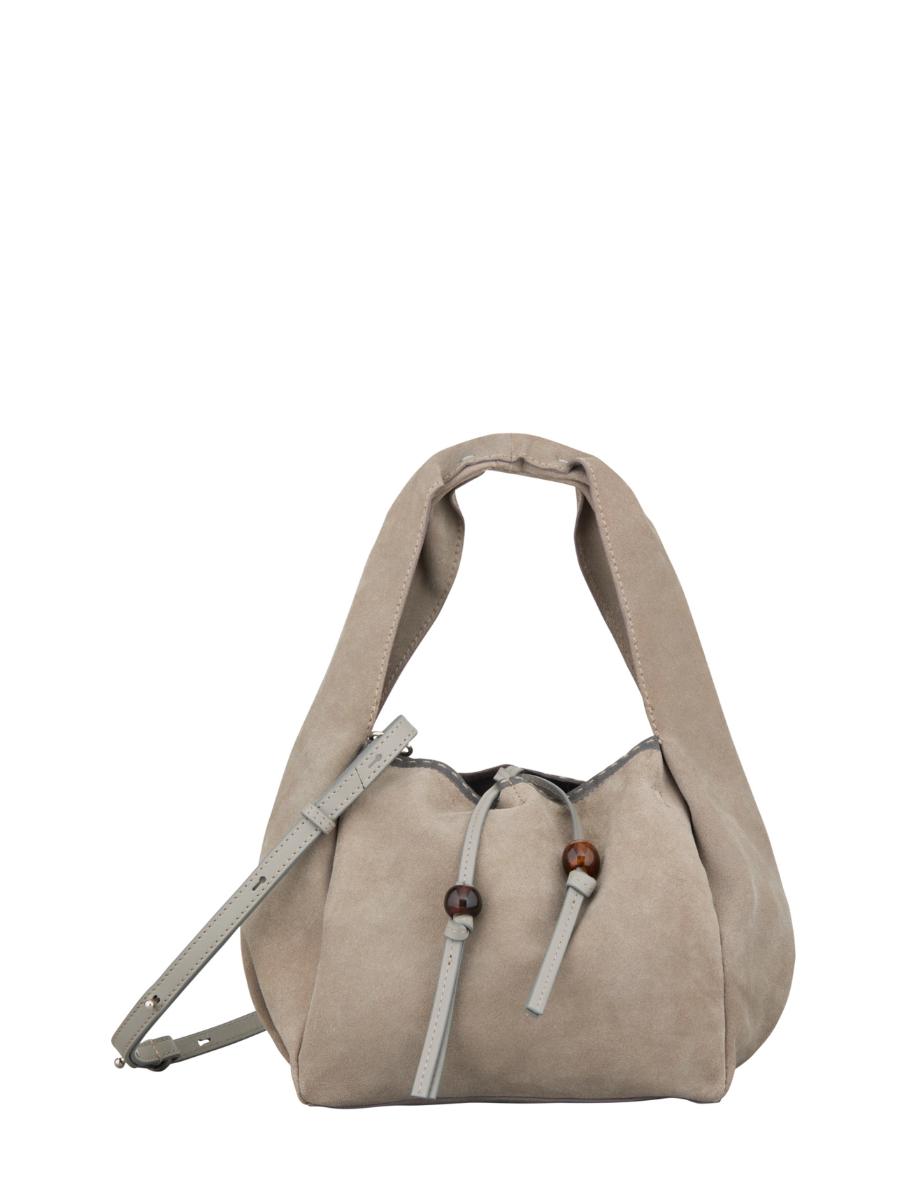 Becksöndergaard Suede Veg Harper Bag - Tasker - PORPOISE GRAY / grey