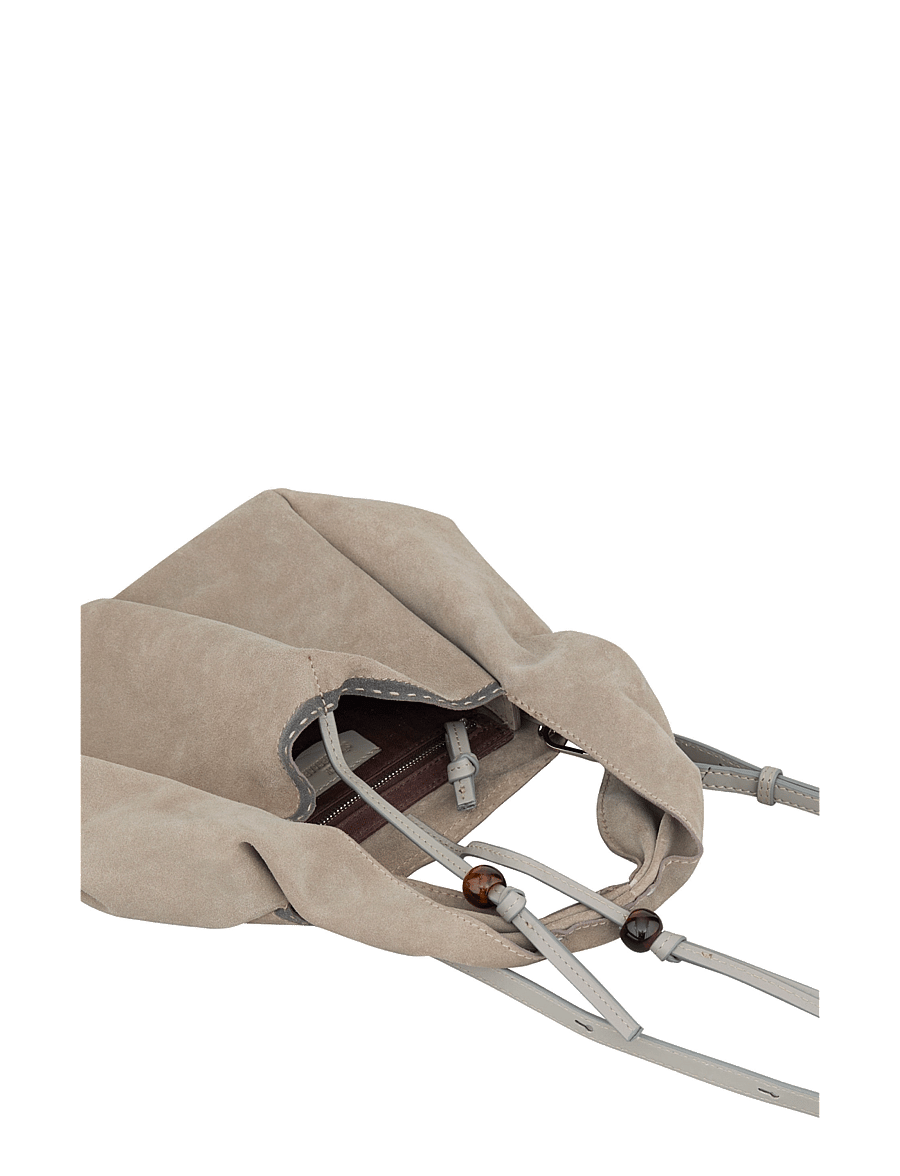 Becksöndergaard - Suede Veg Harper Bag - fashion trends - porpoise gray - 3