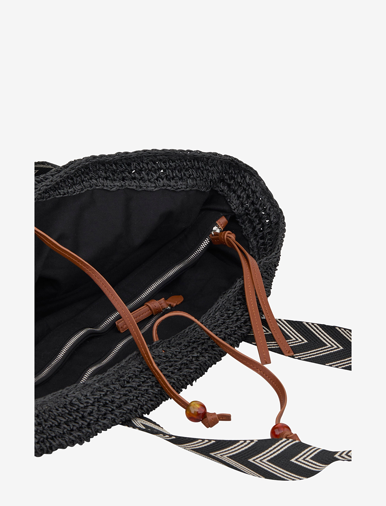 Becksöndergaard - Paper Straw Pheobe Bag - moetrendid - black - 1