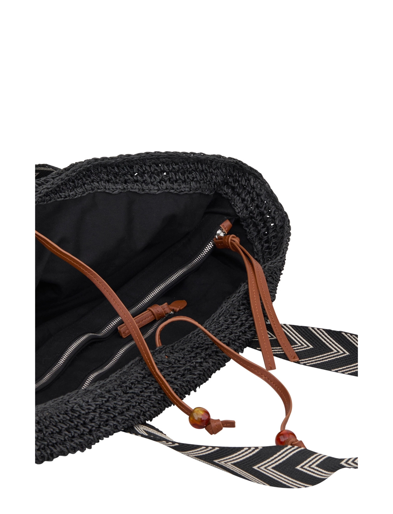 Becksöndergaard - Paper Straw Pheobe Bag - fashion trends - black - 1