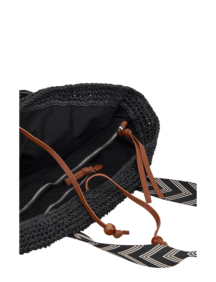 Becksöndergaard - Paper Straw Pheobe Bag - modetrends - black - 1