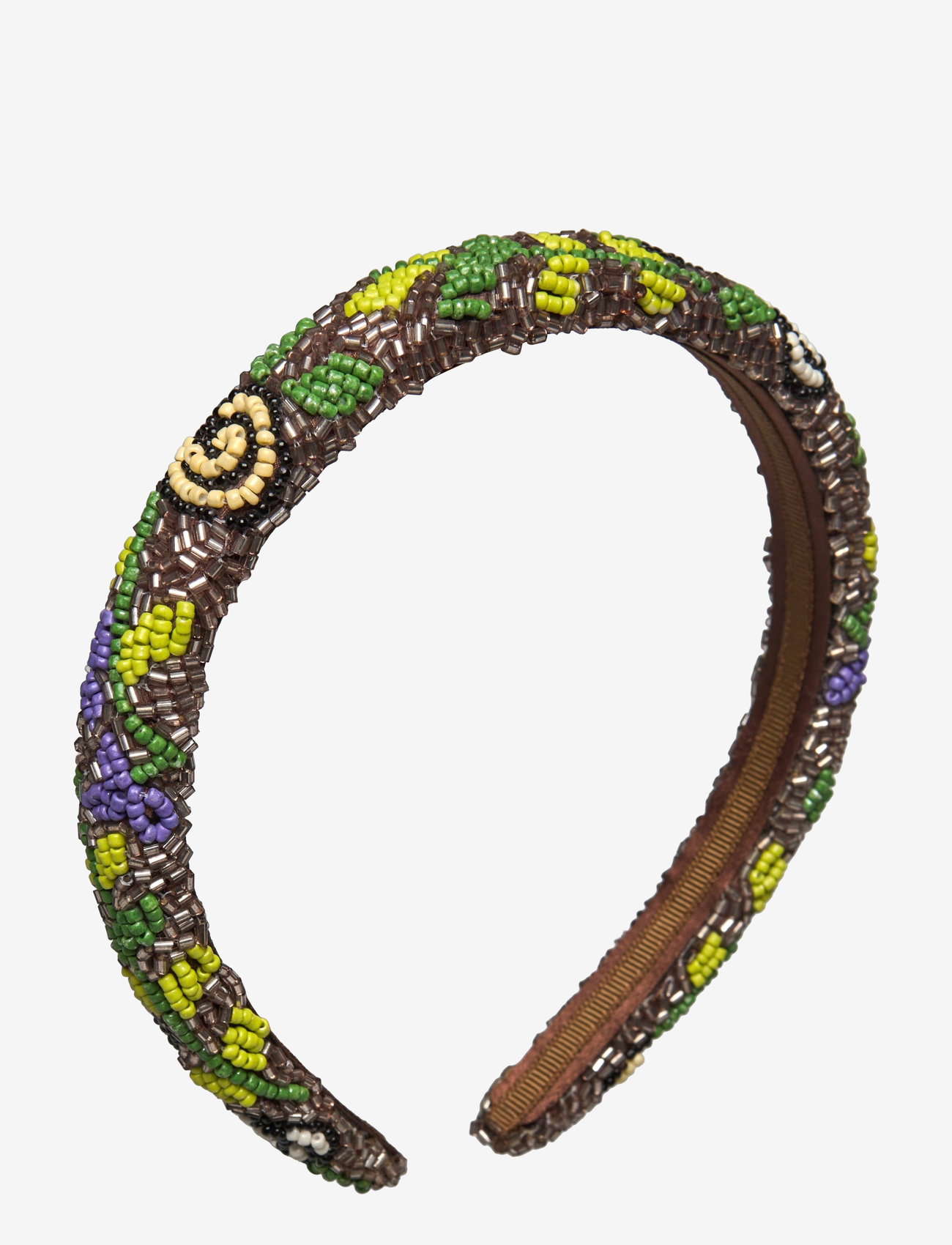 Becksöndergaard - Fleuriella Slim Beaded Hairbrace - hårbånd - hot fudge brown - 0