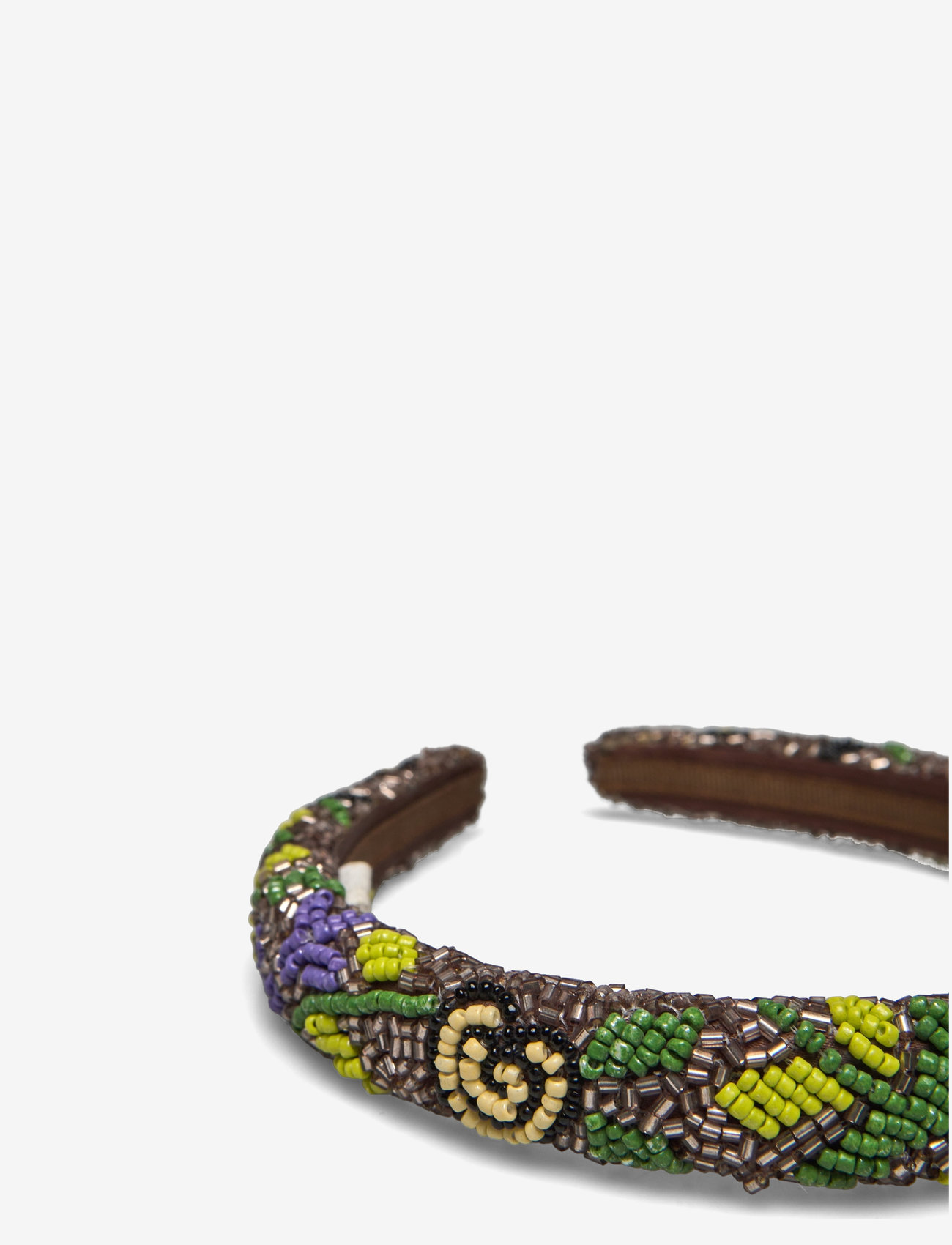 Becksöndergaard - Fleuriella Slim Beaded Hairbrace - hårbånd - hot fudge brown - 1