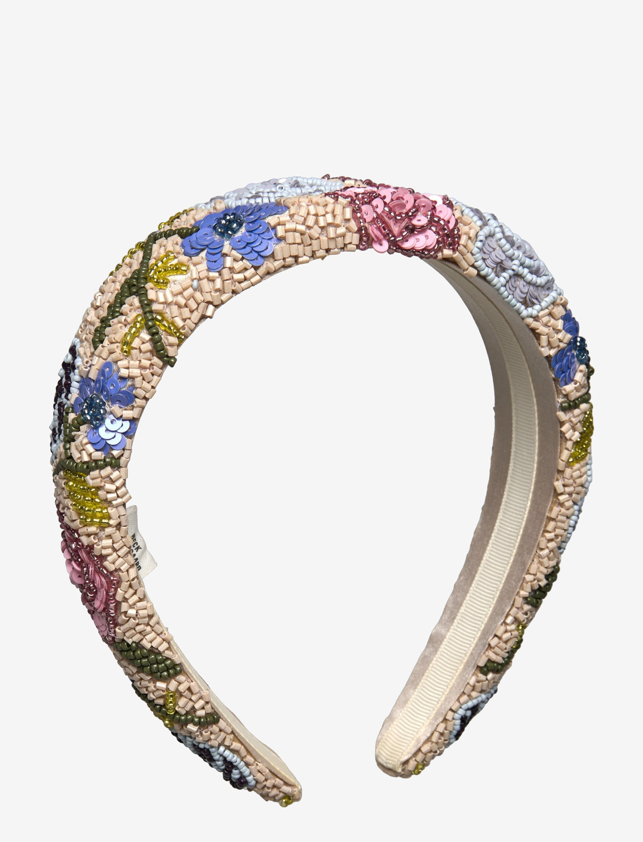 Becksöndergaard - Fleuriora Wide Beaded Hairbrace - hårbånd - birch white - 0