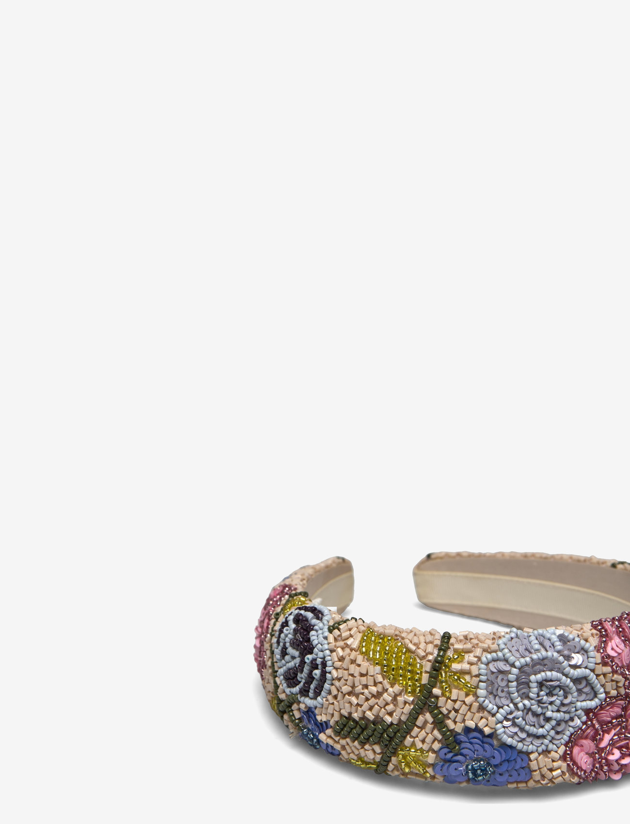 Becksöndergaard - Fleuriora Wide Beaded Hairbrace - hårbånd - birch white - 1