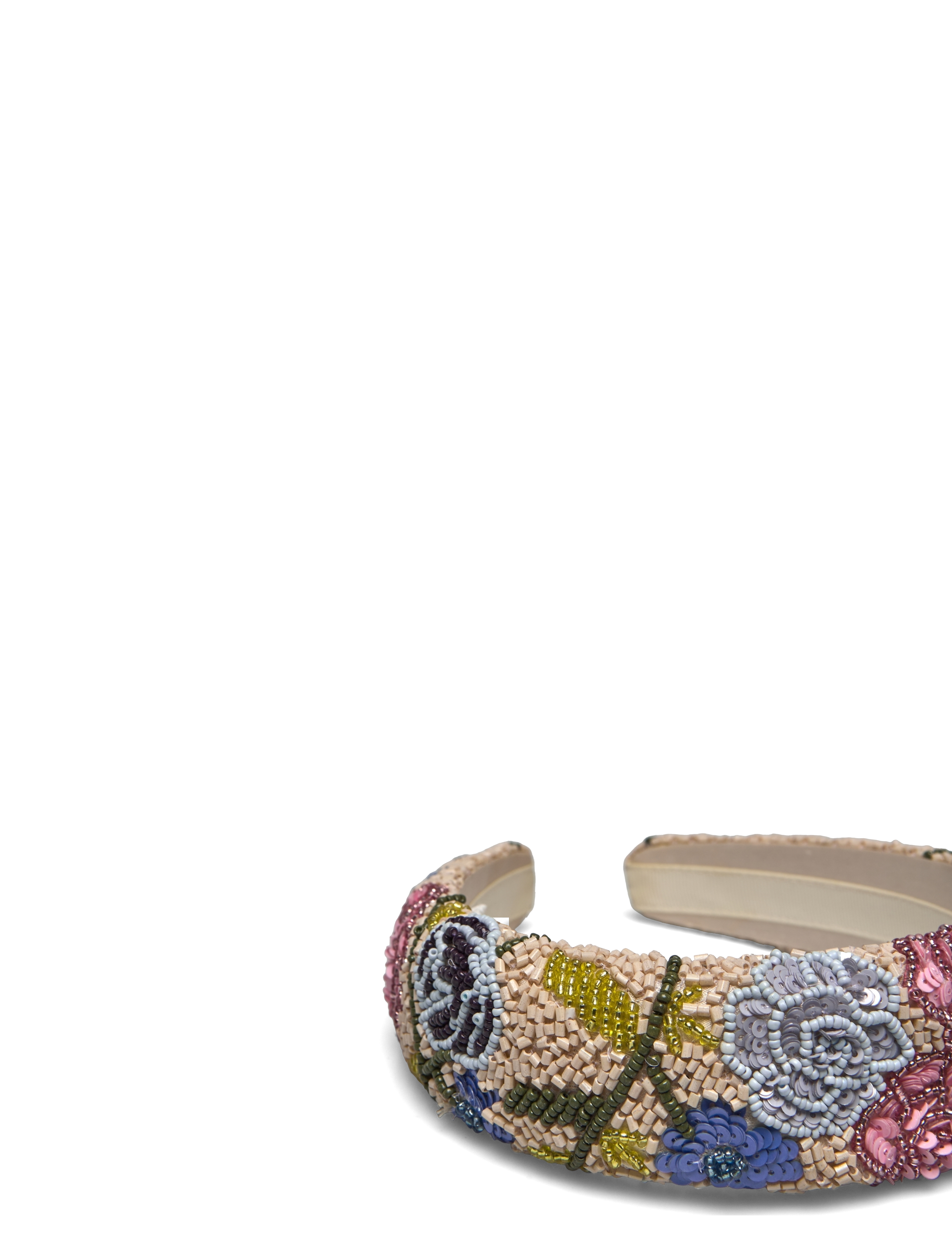 Becksöndergaard - Fleuriora Wide Beaded Hairbrace - haarband - birch white - 1