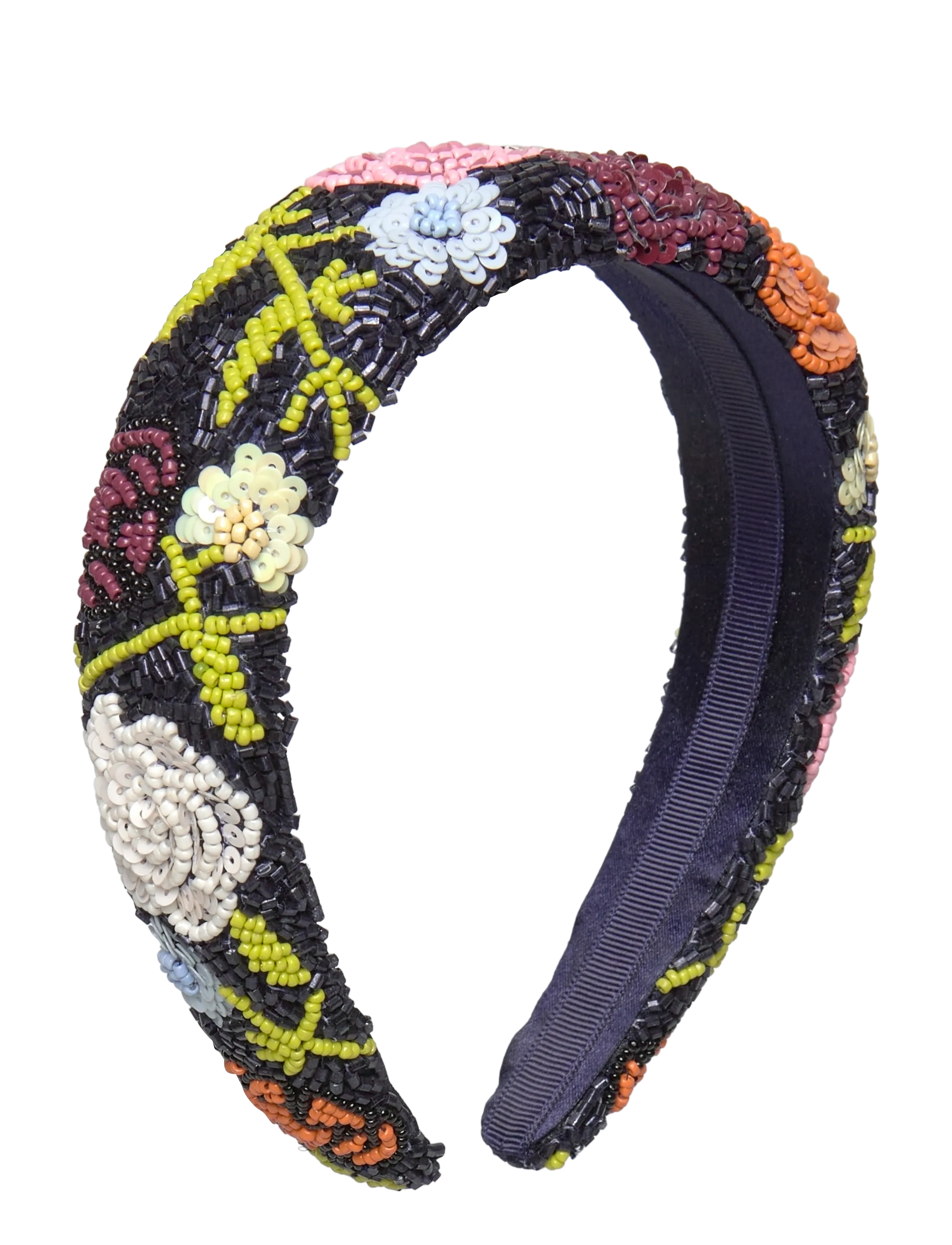 Becksöndergaard Fleuriora Wide Beaded Hairbrace - Håraccessoarer - NAVY BLAZER / multi