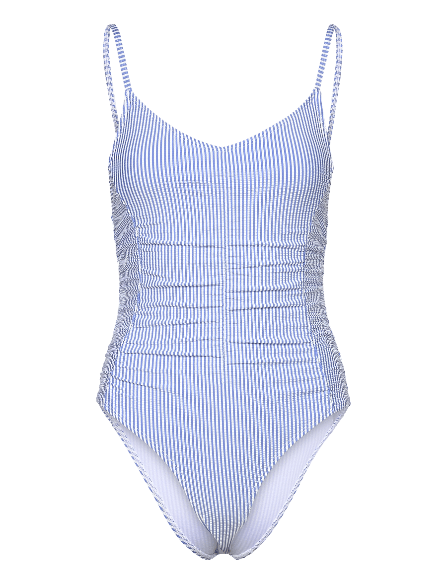 Becksöndergaard - Striba Gathered Bea Swimsuit - badpakken - provence blue - 0
