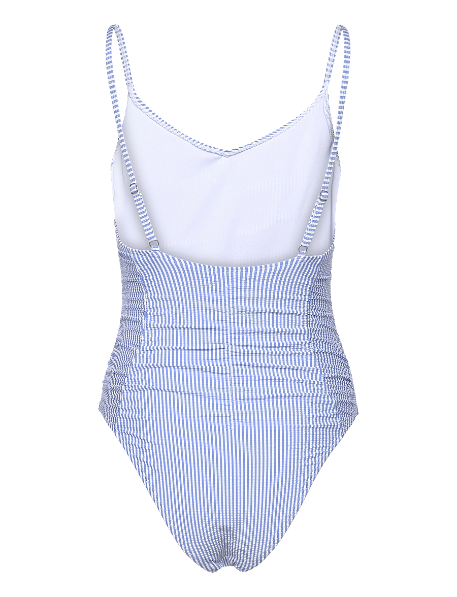 Becksöndergaard - Striba Gathered Bea Swimsuit - badpakken - provence blue - 1