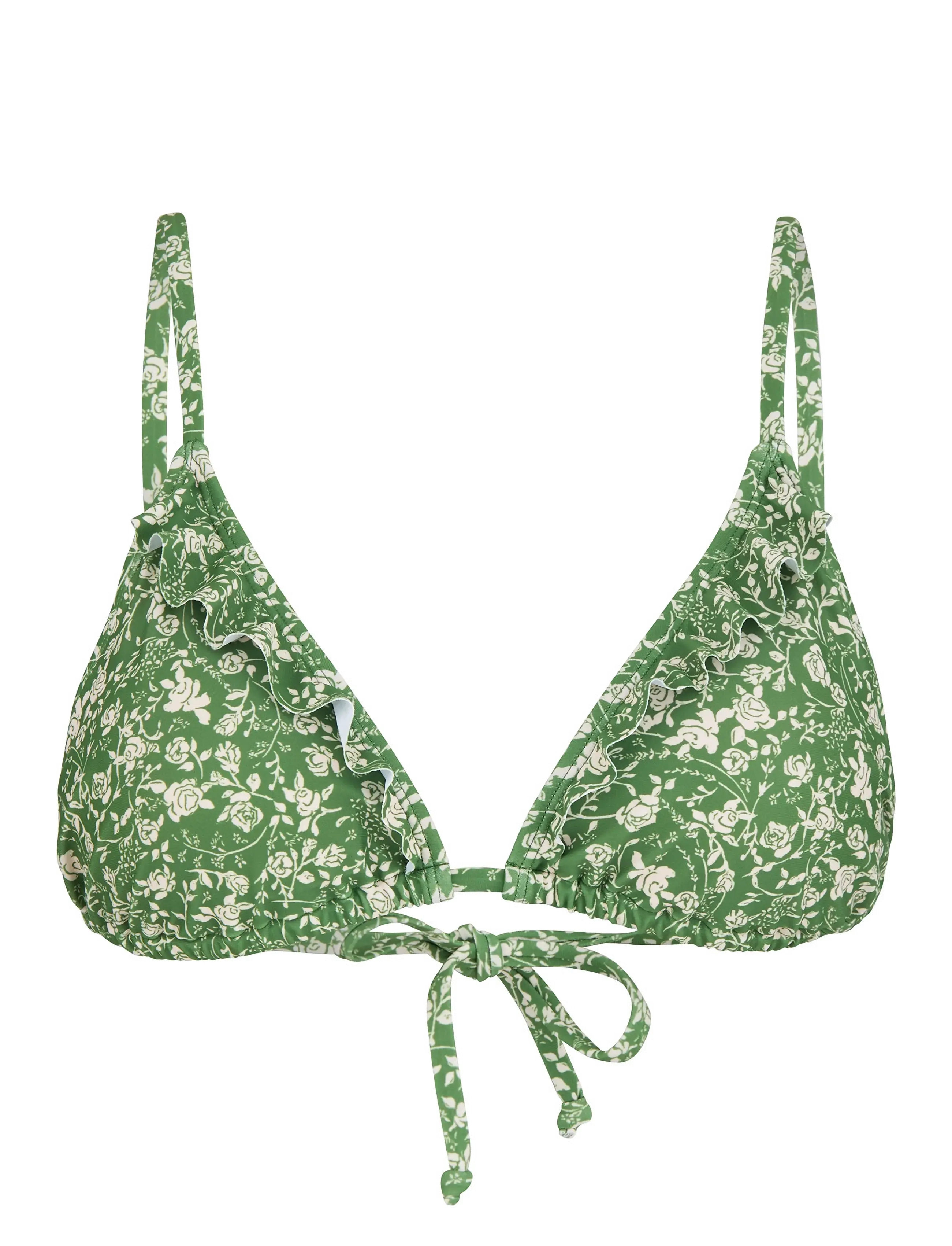 Becksöndergaard - Fleurie Bella Frill Bikini Top - campsite green - 1