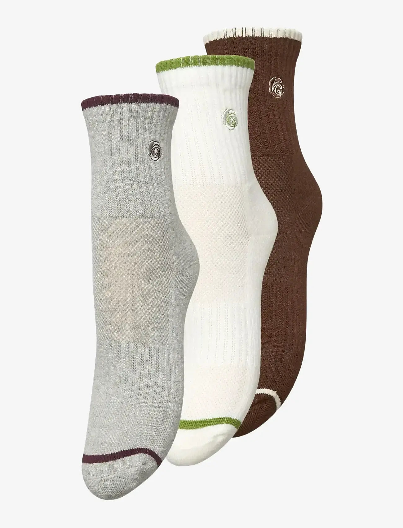 Becksöndergaard - Rose Cotta Sock 3 Pack - grey/white/brown - 0