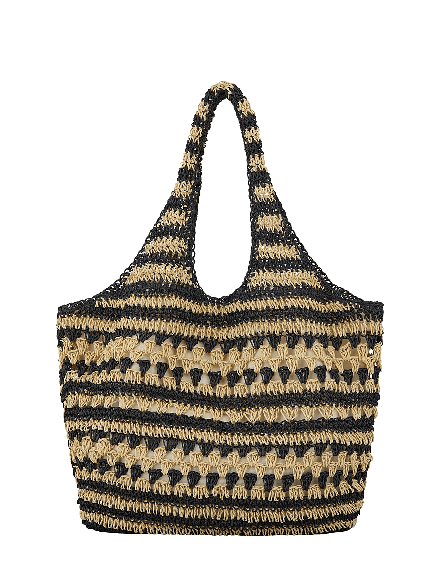 Becksöndergaard - Wafted Carolina Bag - tote bags - black/nature - 1