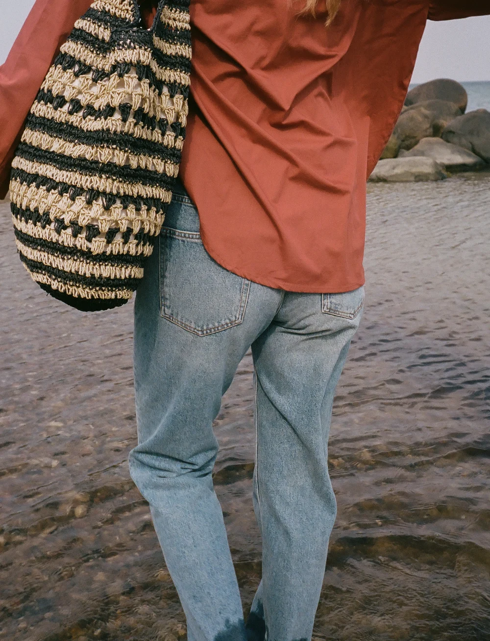 Becksöndergaard - Wafted Carolina Bag - tote bags - black/nature - 0