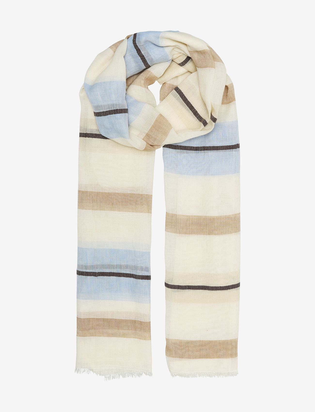Becksöndergaard - Stripeana Cowea Scarf - birch white - 0