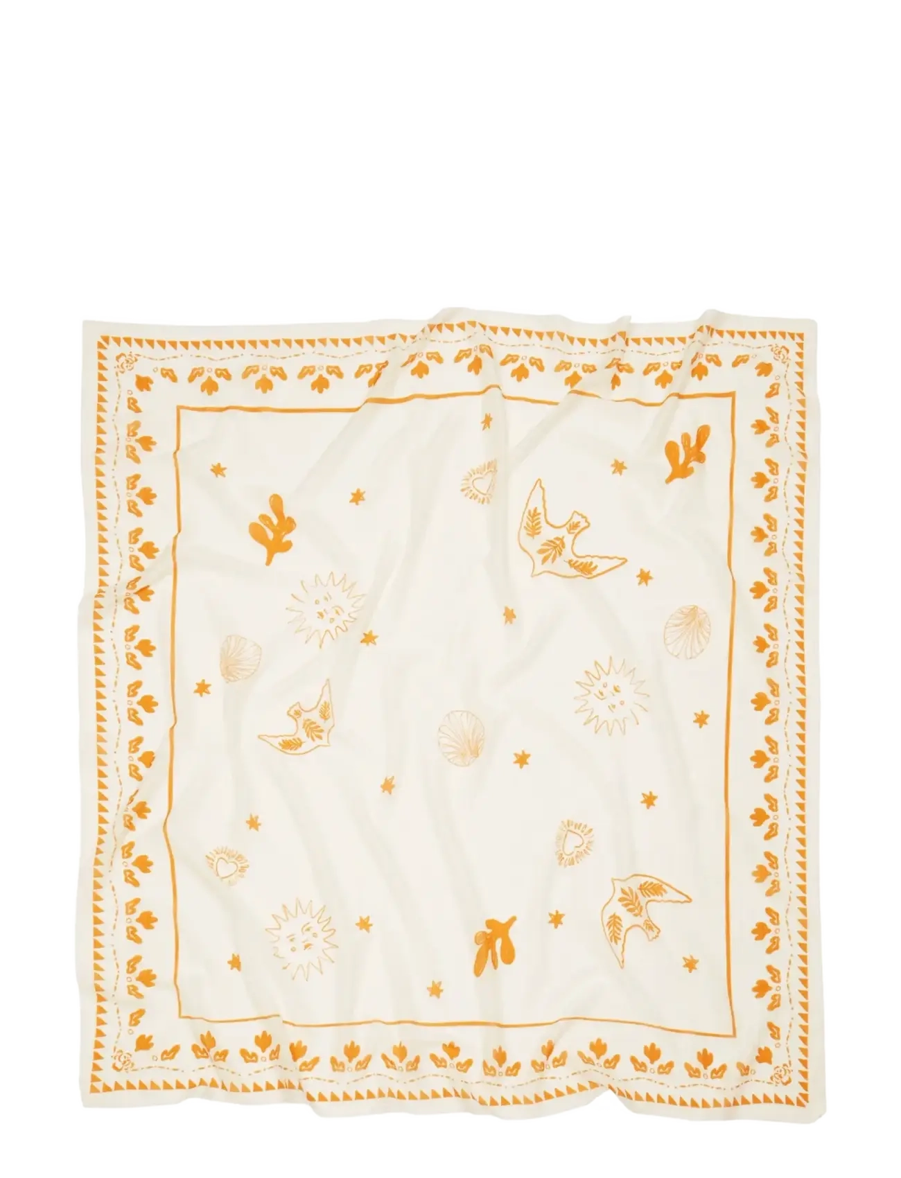 Becksöndergaard Dodera Stenca Sico Scarf, Kvinder, Trykt Tørklæde, Hvid, Str: 140X 140CM