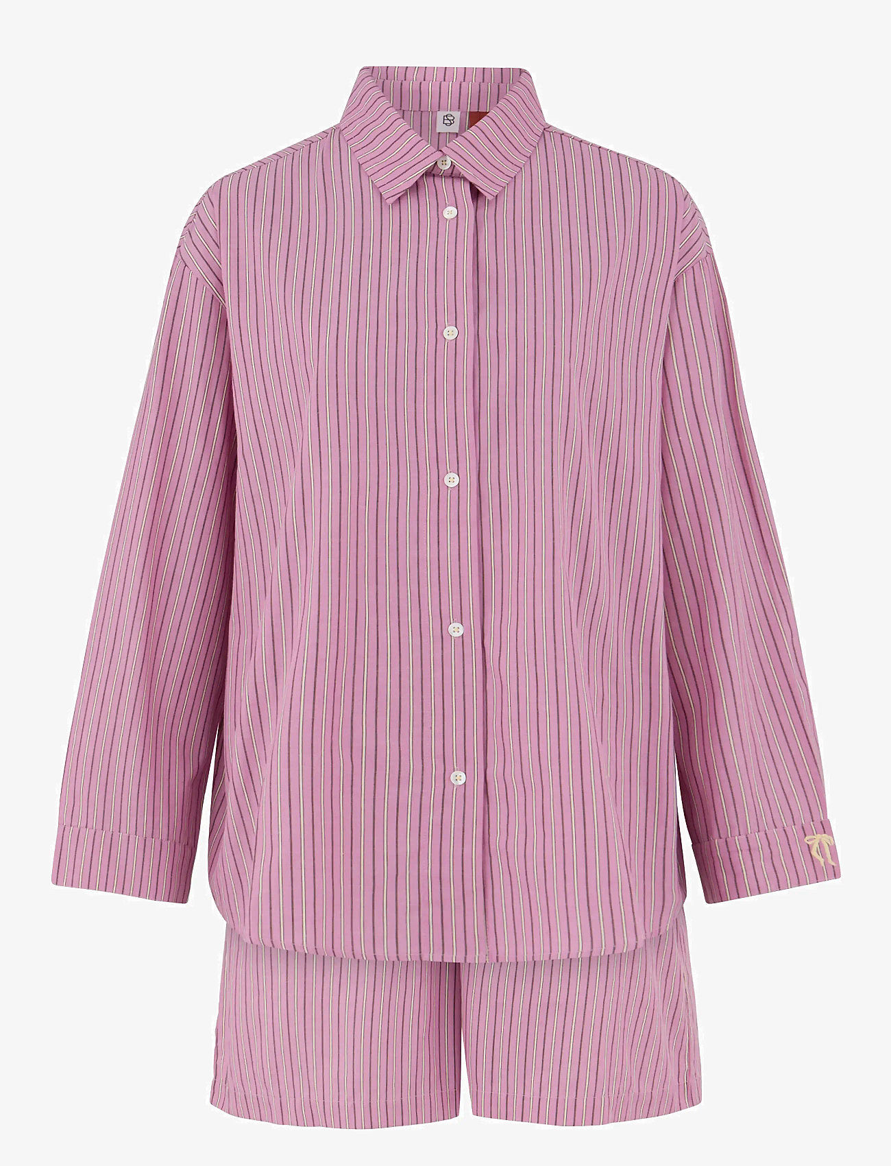 Becksöndergaard - Stripel Shirt+Shorts - pyjamas - mauve orchid pink - 0