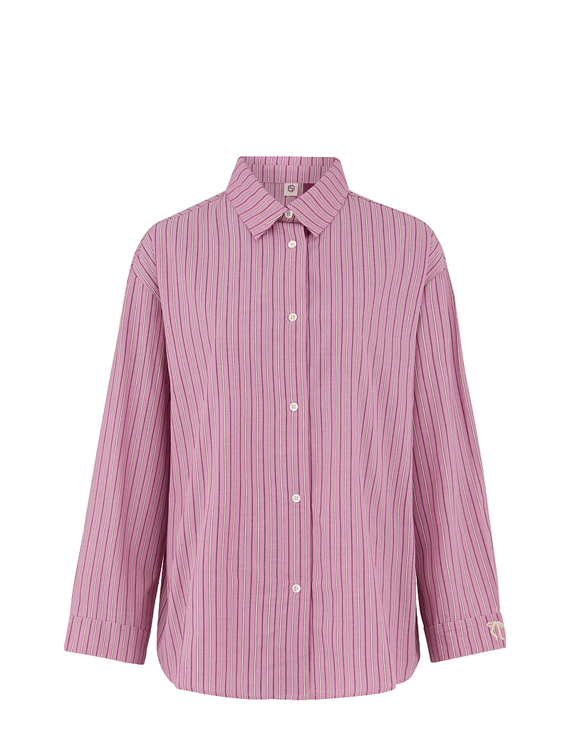 Becksöndergaard - Stripel Shirt+Shorts - pyjamas - mauve orchid pink - 1